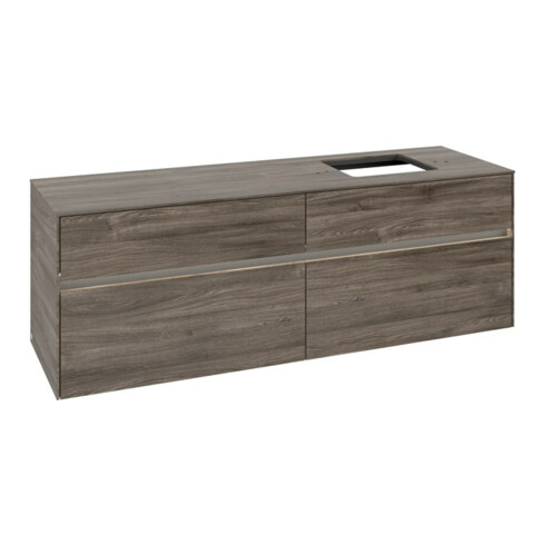 V&B Waschtischunterschrank Collaro 160x54,8x50cm, WT r, LED 12W, st. Oa
