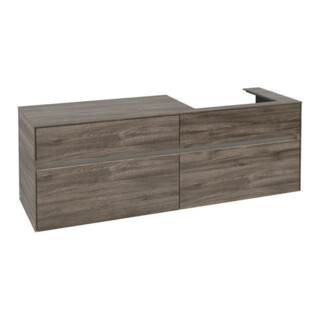 V&B Waschtischunterschrank Collaro 160x54,8x50cm, WT r, LED 12W, st. Oa