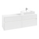 V&B Waschtischunterschrank Collaro 160x54,8x50cm, WT r, LED 12W, wh. ma-1
