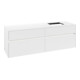 V&B Waschtischunterschrank Collaro 160x54,8x50cm, WT r, LED 12W, wh. ma-4