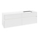 V&B Waschtischunterschrank Collaro 160x54,8x50cm, WT r, LED 12W, wh. ma-1