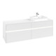 V&B Waschtischunterschrank Collaro 160x54,8x50cm, WT r, LED 12W, wh. ma-4