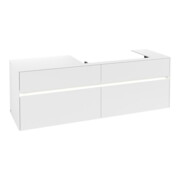 V&B Waschtischunterschrank Collaro 160x54,8x50cm, WT r, LED 12W, wh. ma