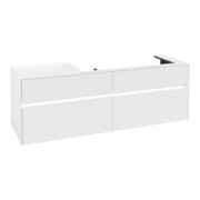 V&B Waschtischunterschrank Collaro 160x54,8x50cm, WT r, LED 12W, wh. ma