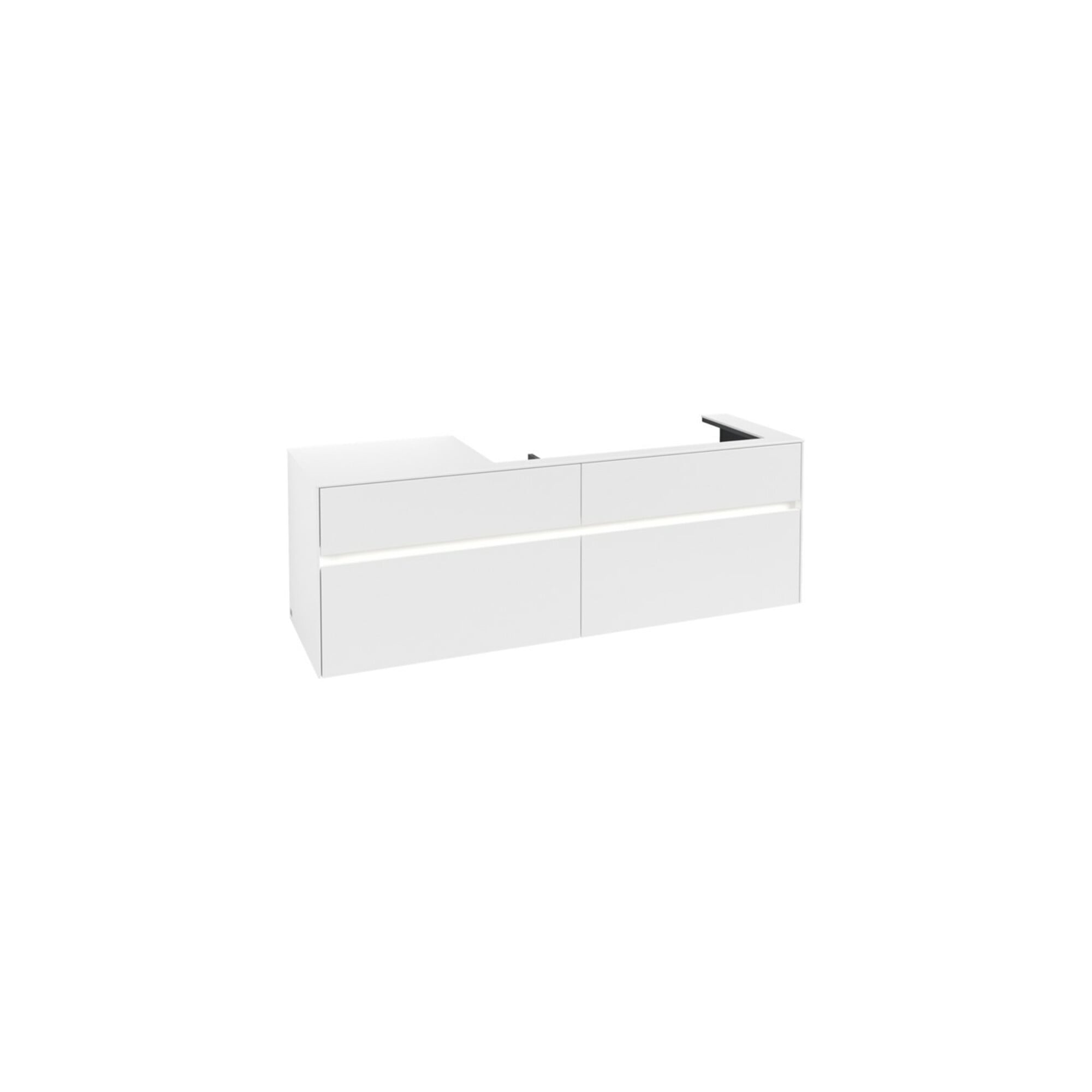 V&B Waschtischunterschrank Collaro 160x54,8x50cm, WT r, LED 12W, wh. ma ; Villeroy & Boch