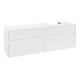 V&B Waschtischunterschrank Collaro 160x54,8x50cm, WT r, LED 12W, wh. ma-1