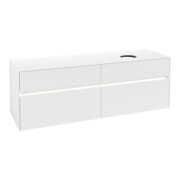 V&B Waschtischunterschrank Collaro 160x54,8x50cm, WT r, LED 12W, wh. ma