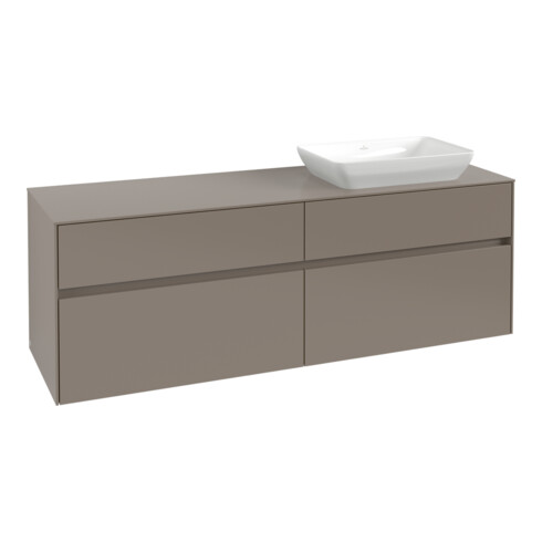 V&B Waschtischunterschrank Collaro 160x54,8x50cm, WT r, LED-Beltg. 12W, Tau