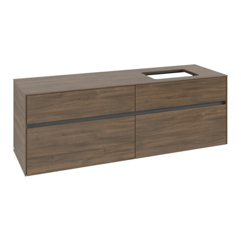 V&B Waschtischunterschrank Collaro 160x54,8x50cm, WT rechts, arizona oak