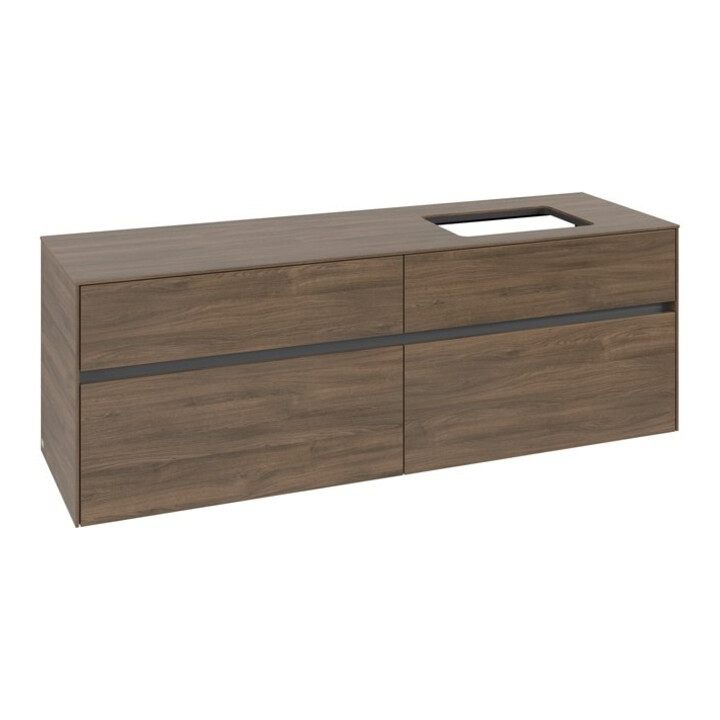 V&B Waschtischunterschrank Collaro 160x54,8x50cm, WT rechts, arizona oak