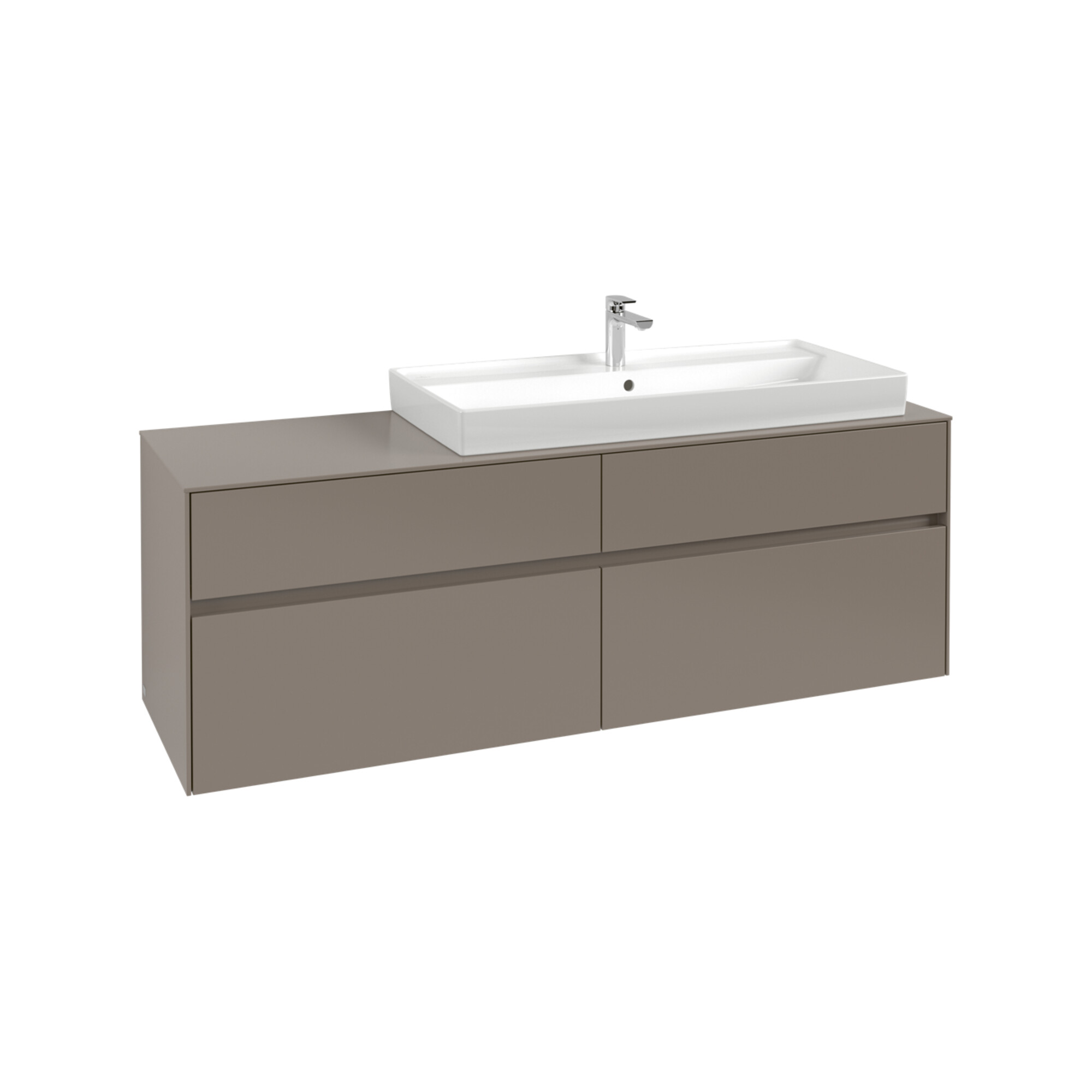 V&B Waschtischunterschrank Collaro 160x54,8x50cm, WT rechts, black oak ; Villeroy & Boch