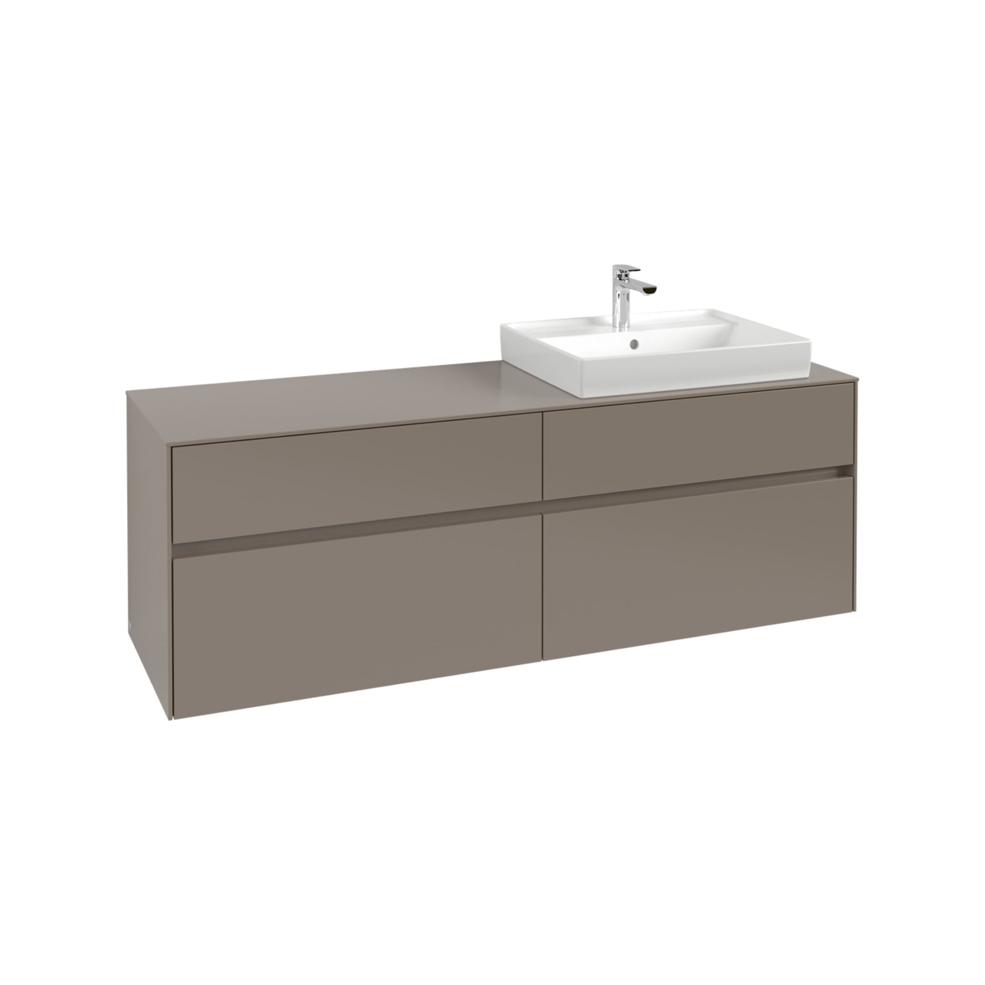 V&B Waschtischunterschrank Collaro 160x54,8x50cm, WT rechts, cashmere grey ; Villeroy & Boch
