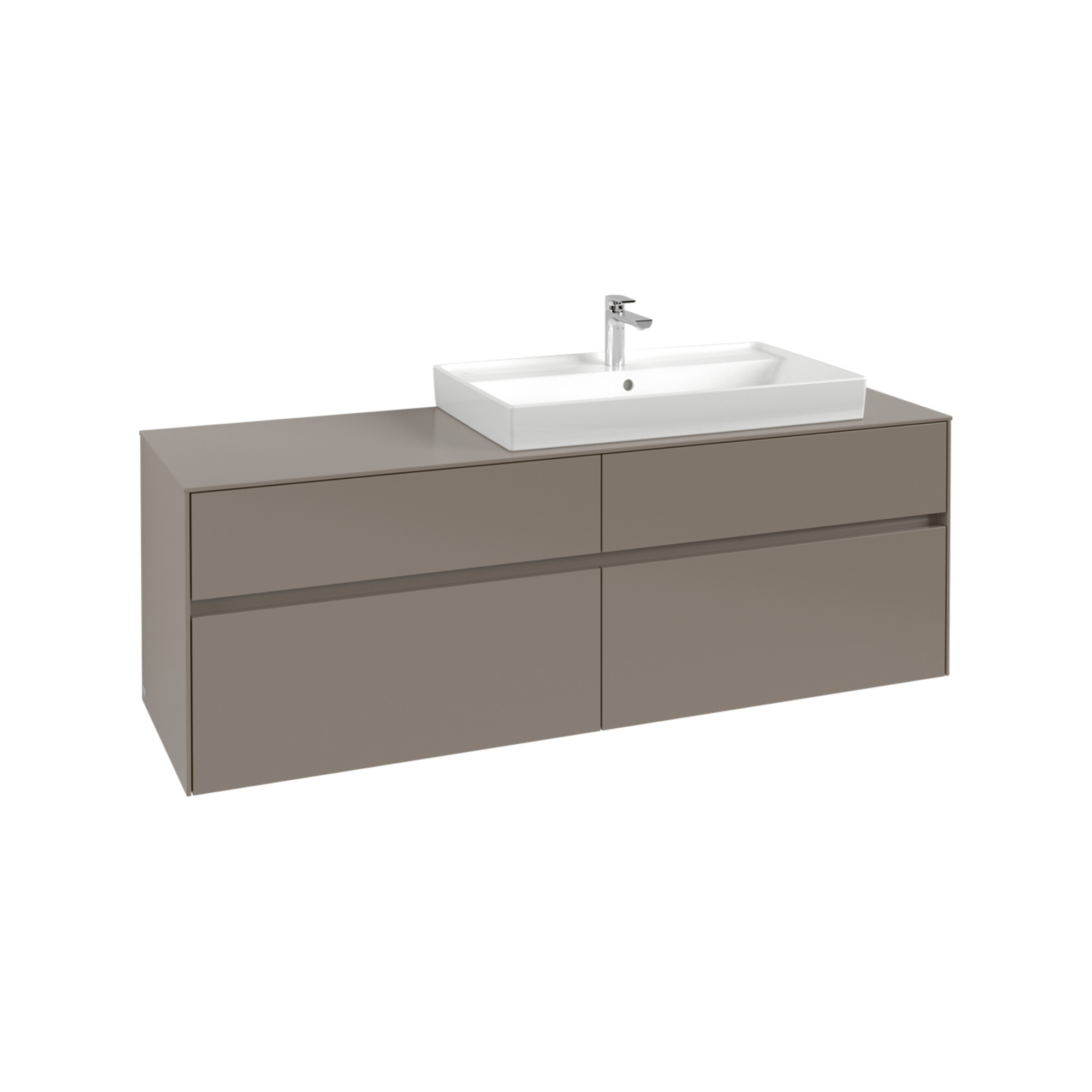 V&B Waschtischunterschrank Collaro 160x54,8x50cm, WT rechts, cashmere grey ; Villeroy & Boch