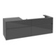 V&B Waschtischunterschrank Collaro 160x54,8x50cm, WT rechts, glossy grey-3