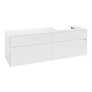 V&B Waschtischunterschrank Collaro 160x54,8x50cm, WT rechts, glossy white
