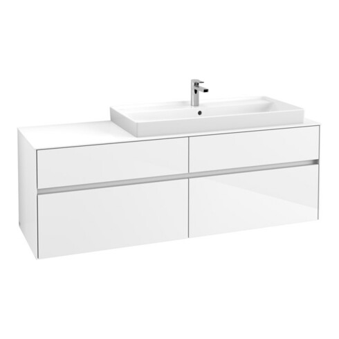 V&B Waschtischunterschrank Collaro 160x54,8x50cm, WT rechts, glossy white
