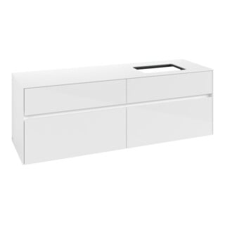 V&B Waschtischunterschrank Collaro 160x54,8x50cm, WT rechts, glossy white
