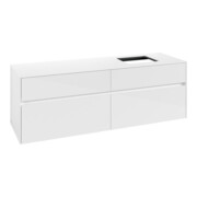 V&B Waschtischunterschrank Collaro 160x54,8x50cm, WT rechts, glossy white-3