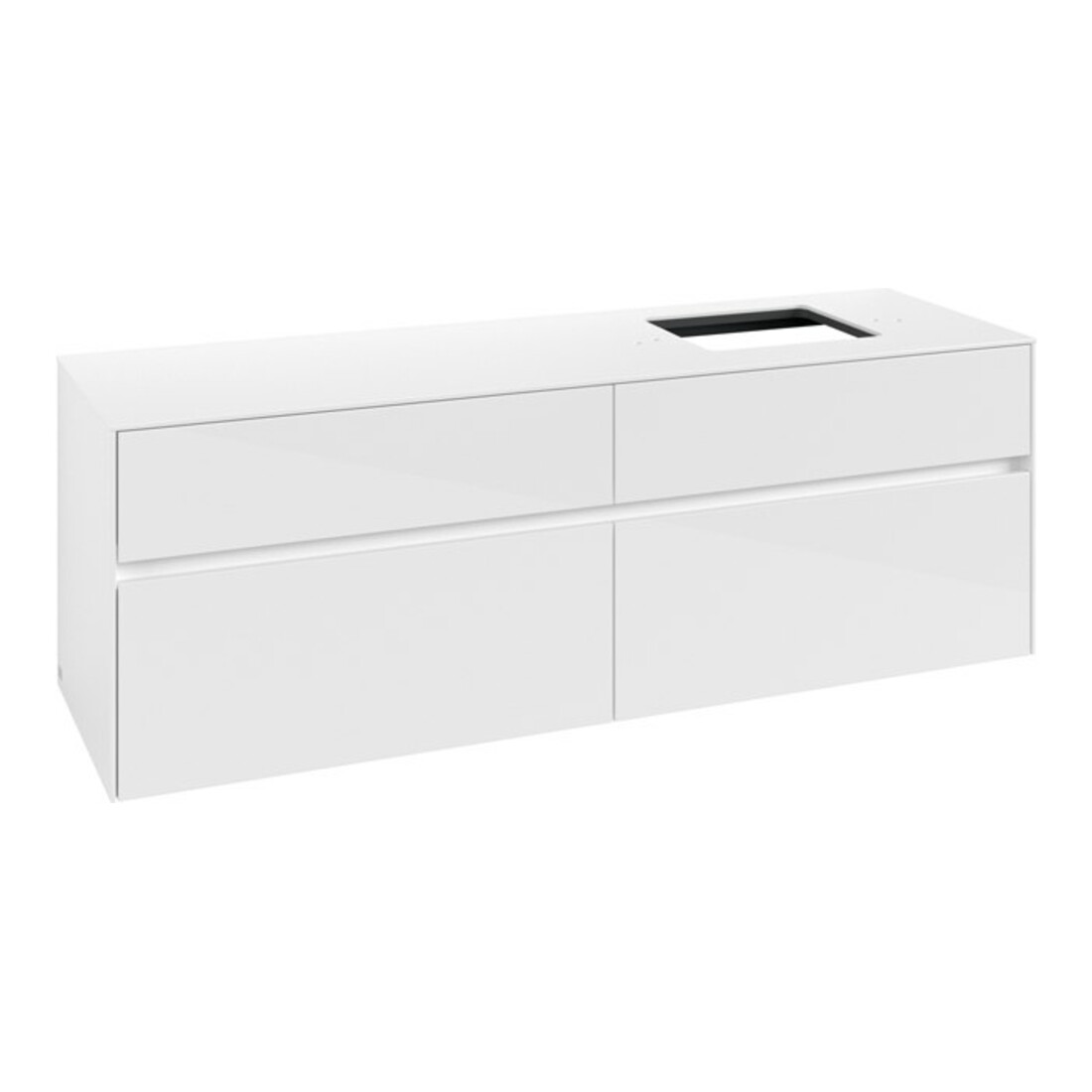 V&B Waschtischunterschrank Collaro 160x54,8x50cm, WT rechts, glossy white