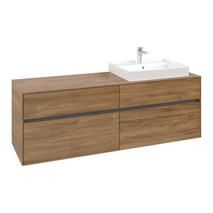 V&B Waschtischunterschrank Collaro 160x54,8x50cm, WT rechts, kansas oak