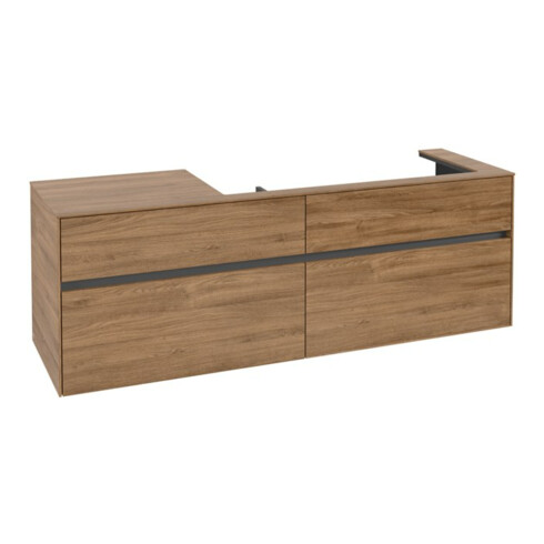 V&B Waschtischunterschrank Collaro 160x54,8x50cm, WT rechts, kansas oak