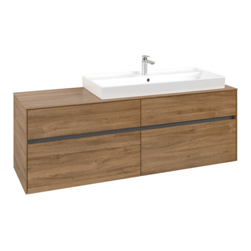 V&B Waschtischunterschrank Collaro 160x54,8x50cm, WT rechts, kansas oak