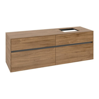 V&B Waschtischunterschrank Collaro 160x54,8x50cm, WT rechts, kansas oak