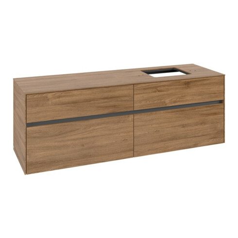 V&B Waschtischunterschrank Collaro 160x54,8x50cm, WT rechts, kansas oak