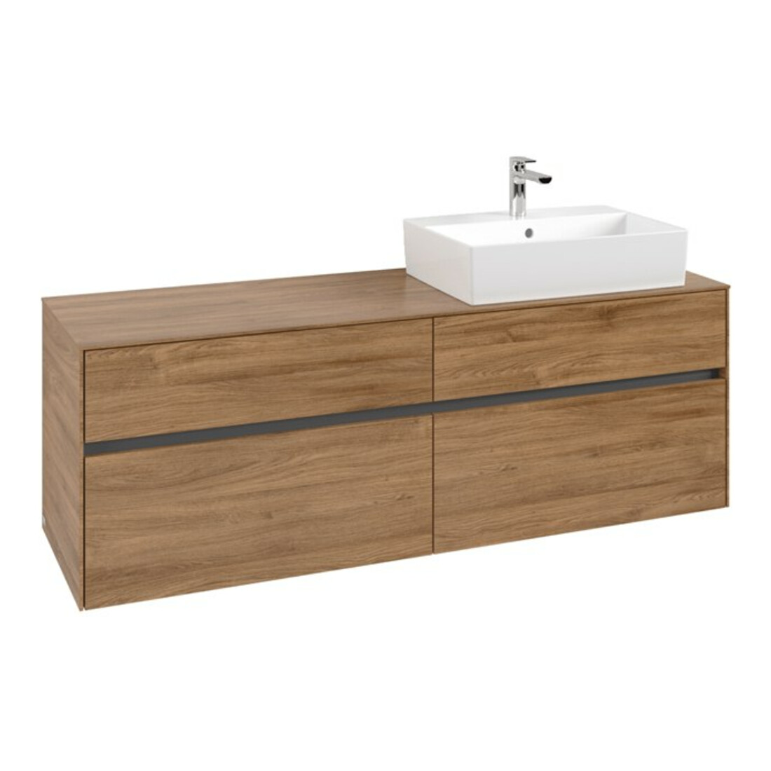 V&B Waschtischunterschrank Collaro 160x54,8x50cm, WT rechts, kansas oak