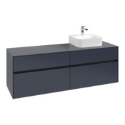 V&B Waschtischunterschrank Collaro 160x54,8x50cm, WT rechts, marine blue