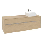 V&B Waschtischunterschrank Collaro 160x54,8x50cm, WT rechts, Nordic Oak