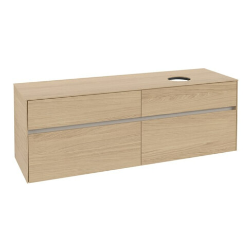 V&B Waschtischunterschrank Collaro 160x54,8x50cm, WT rechts, Nordic Oak
