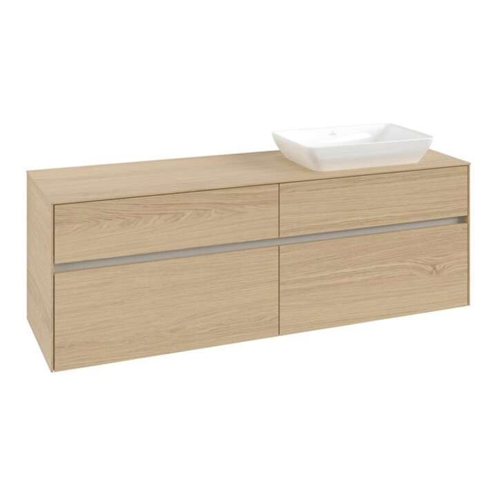 V&B Waschtischunterschrank Collaro 160x54,8x50cm, WT rechts, nordic oak