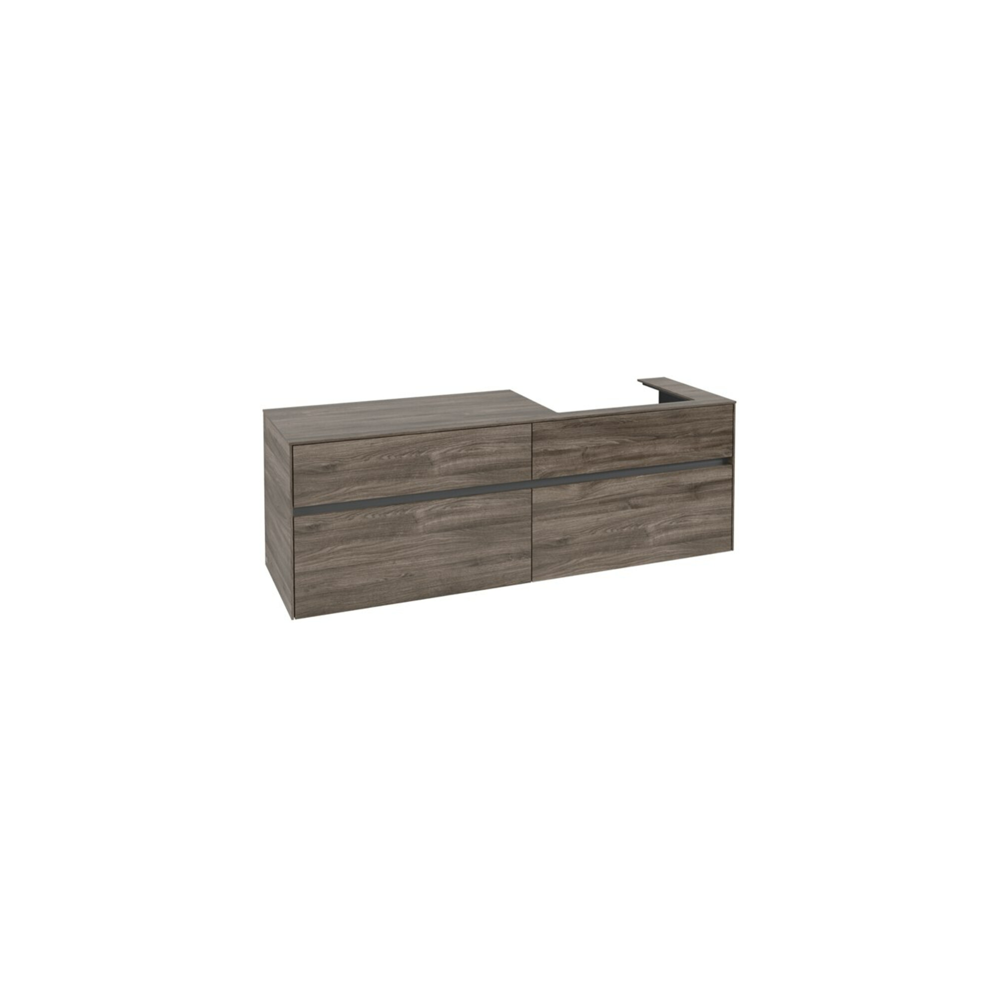 V&B Waschtischunterschrank Collaro 160x54,8x50cm, WT rechts, stone oak ; Villeroy & Boch