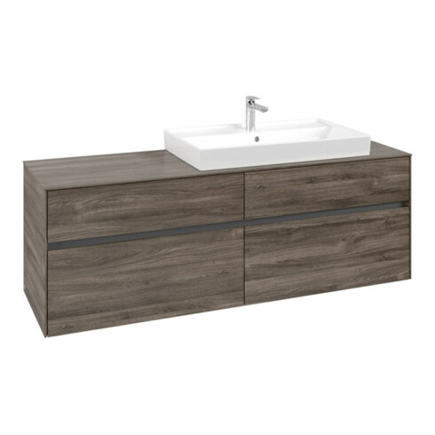 V&B Waschtischunterschrank Collaro 160x54,8x50cm, WT rechts, stone oak