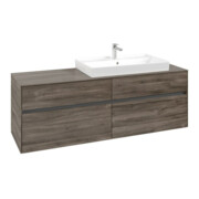 V&B Waschtischunterschrank Collaro 160x54,8x50cm, WT rechts, stone oak