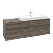 V&B Waschtischunterschrank Collaro 160x54,8x50cm, WT rechts, stone oak
