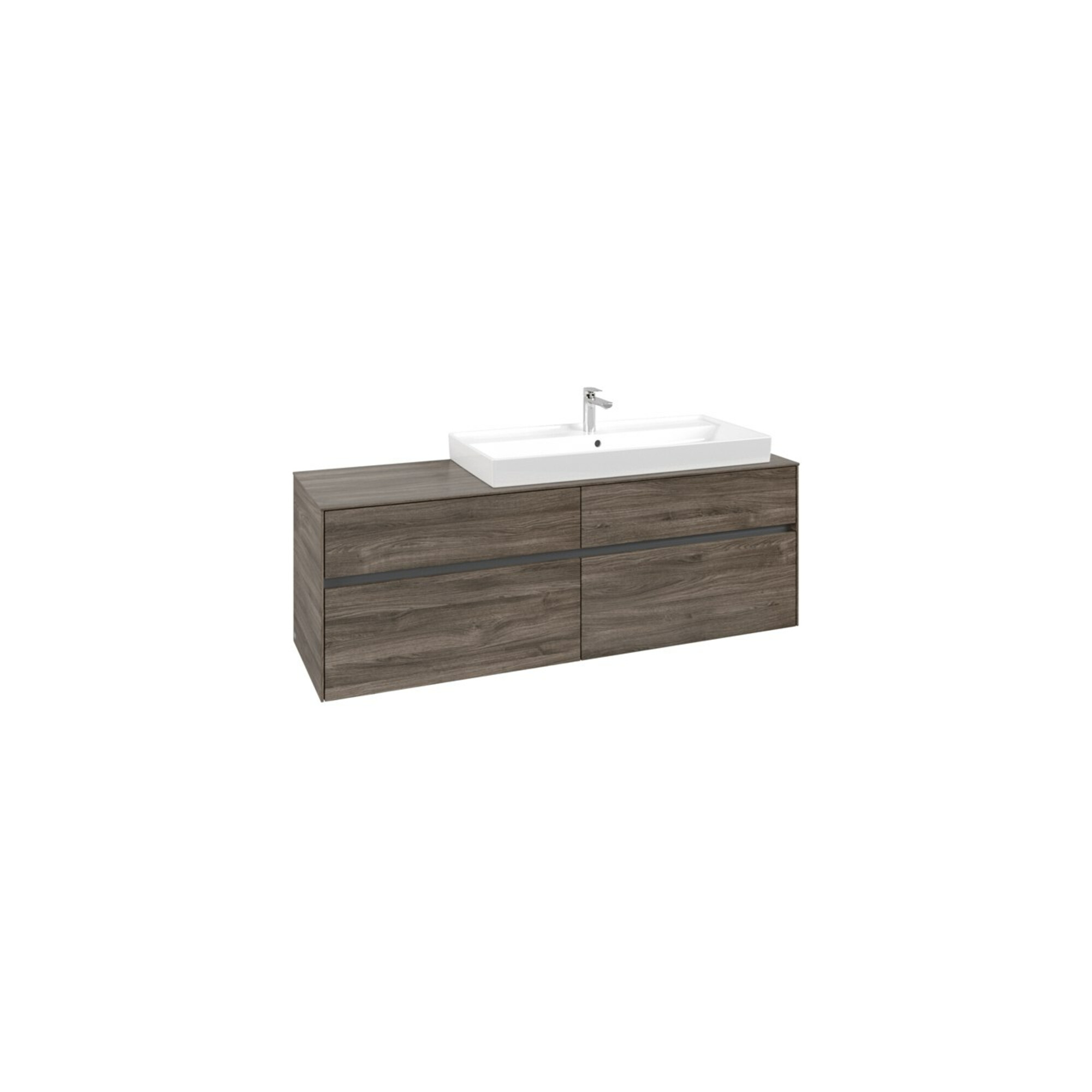 V&B Waschtischunterschrank Collaro 160x54,8x50cm, WT rechts, stone oak ; Villeroy & Boch