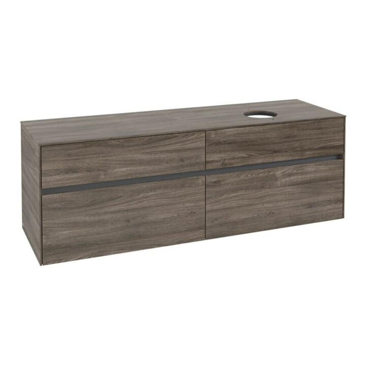 V&B Waschtischunterschrank Collaro 160x54,8x50cm, WT rechts, stone oak