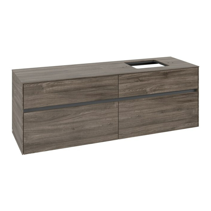 V&B Waschtischunterschrank Collaro 160x54,8x50cm, WT rechts, stone oak