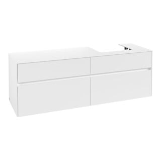 V&B Waschtischunterschrank Collaro 160x54,8x50cm, WT rechts, white matt