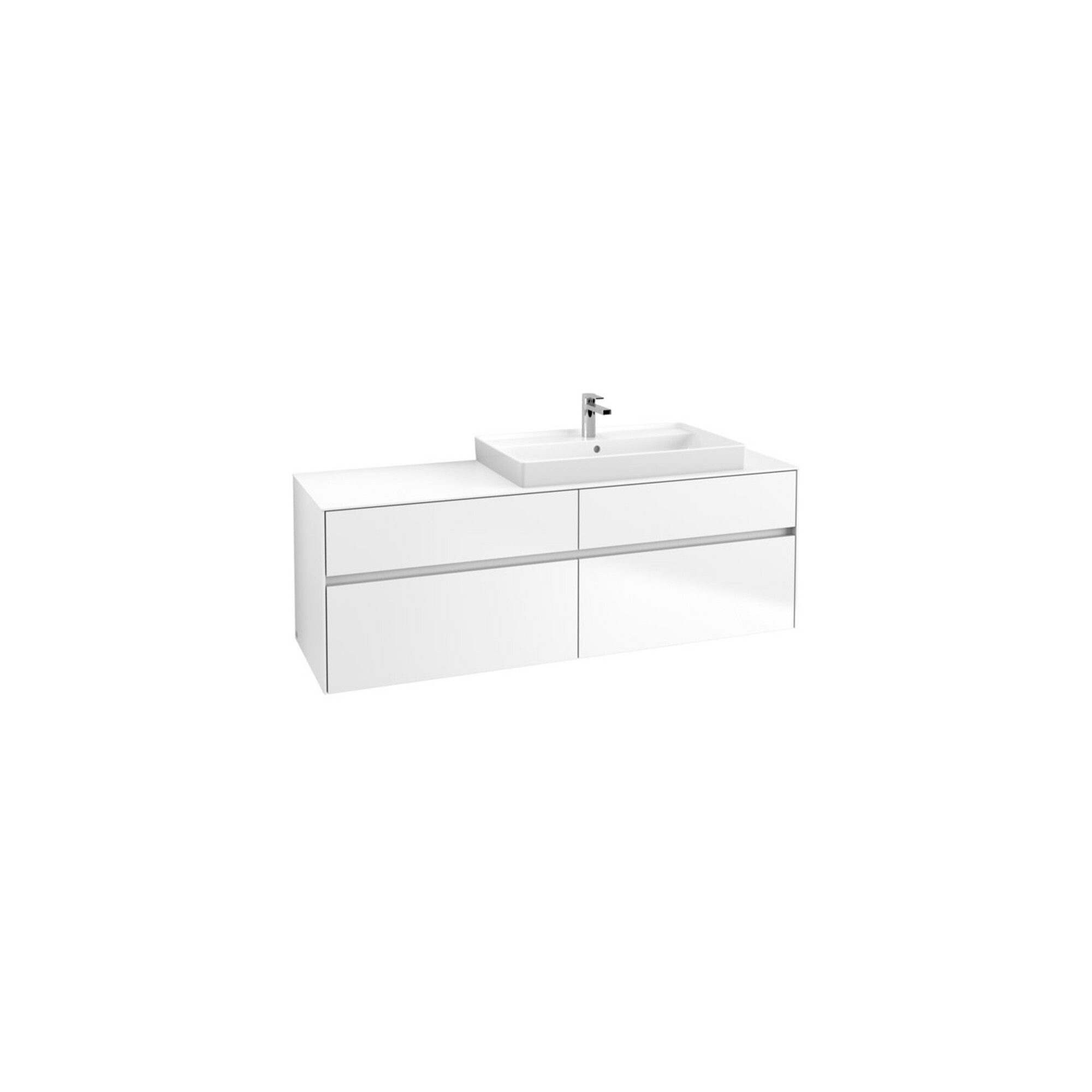 V&B Waschtischunterschrank Collaro 160x54,8x50cm, WT rechts, white matt ; Villeroy & Boch