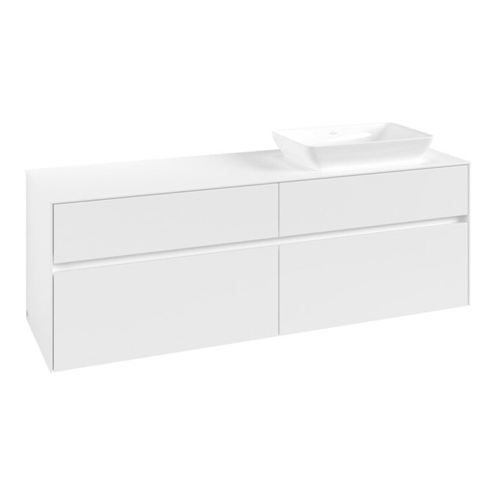V&B Waschtischunterschrank Collaro 160x54,8x50cm, WT rechts, white matt