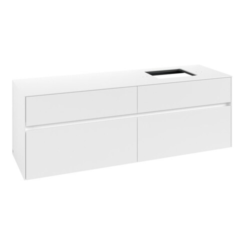 V&B Waschtischunterschrank Collaro 160x54,8x50cm, WT rechts, white matt