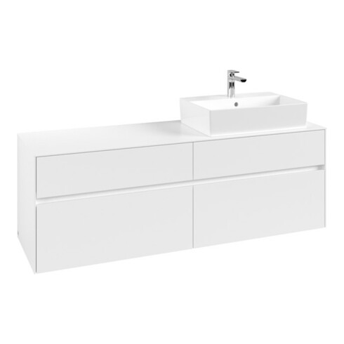 V&B Waschtischunterschrank Collaro 160x54,8x50cm, WT rechts, white matt