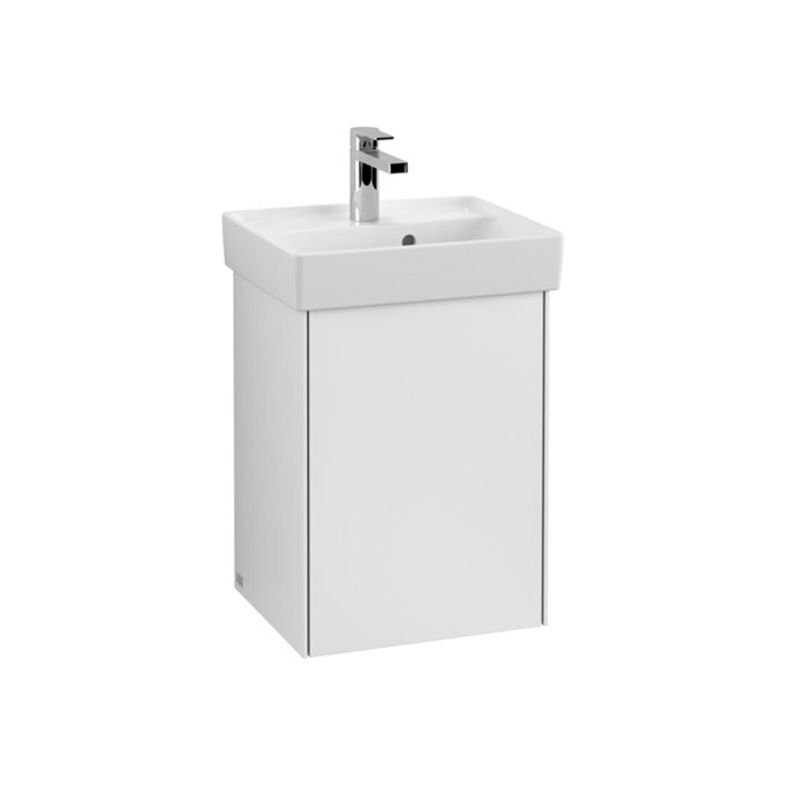 V&B Waschtischunterschrank Collaro 41x54,6x34,4cm, WT mi, Anschl re, wh. ma