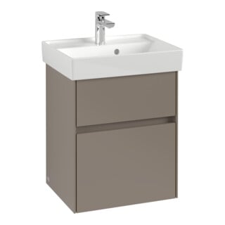 V&B Waschtischunterschrank Collaro 46x54,6x37,4cm, WT mi, LED, wh. Oa