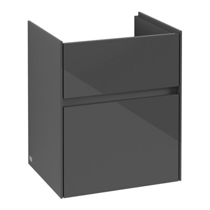 V&B Waschtischunterschrank Collaro 46x54,6x37,4cm, WT mittig, glossy grey
