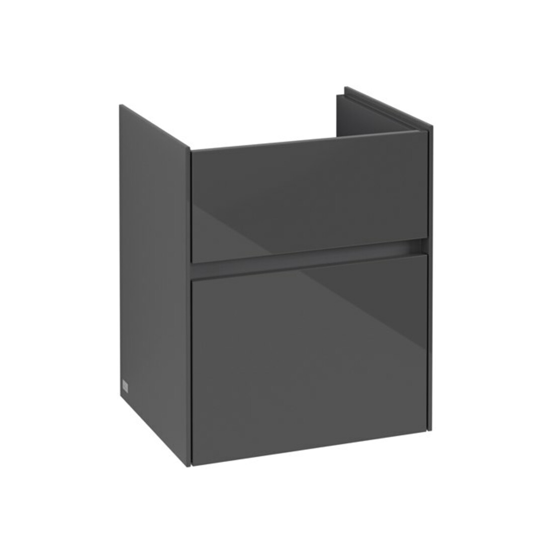 V&B Waschtischunterschrank Collaro 46x54,6x37,4cm, WT mittig, glossy grey