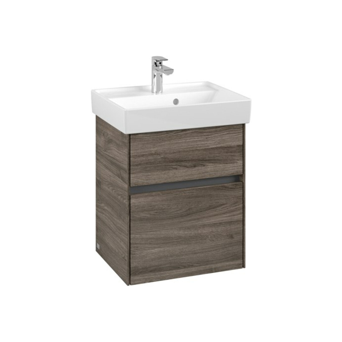 V&B Waschtischunterschrank Collaro 46x54,6x37,4cm, WT mittig, stone oak